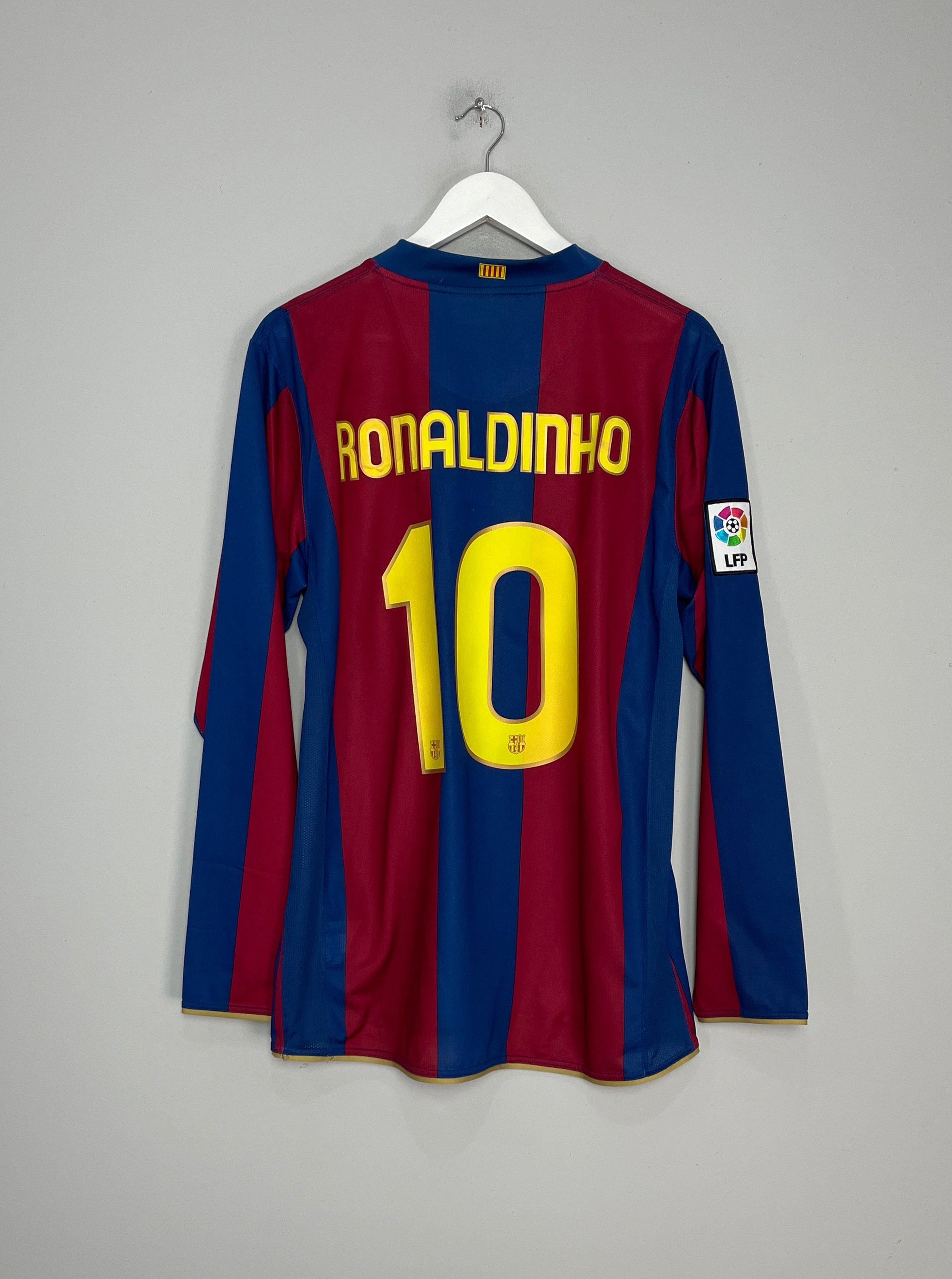 2006/07 BARCELONA RONALDINHO #10 L/S HOME SHIRT (L) NIKE