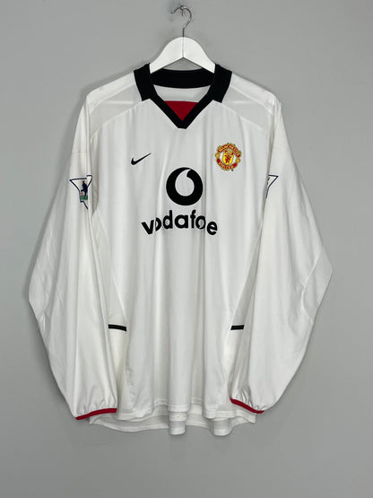 2002/03 MANCHESTER UNITED FERDINAND #6 L/S AWAY SHIRT (XL) NIKE