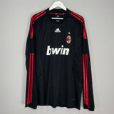 2009/10 AC MILAN MALDINI #3 *PLAYER ISSUE* L/S THIRD SHIRT (XXL) ADIDAS