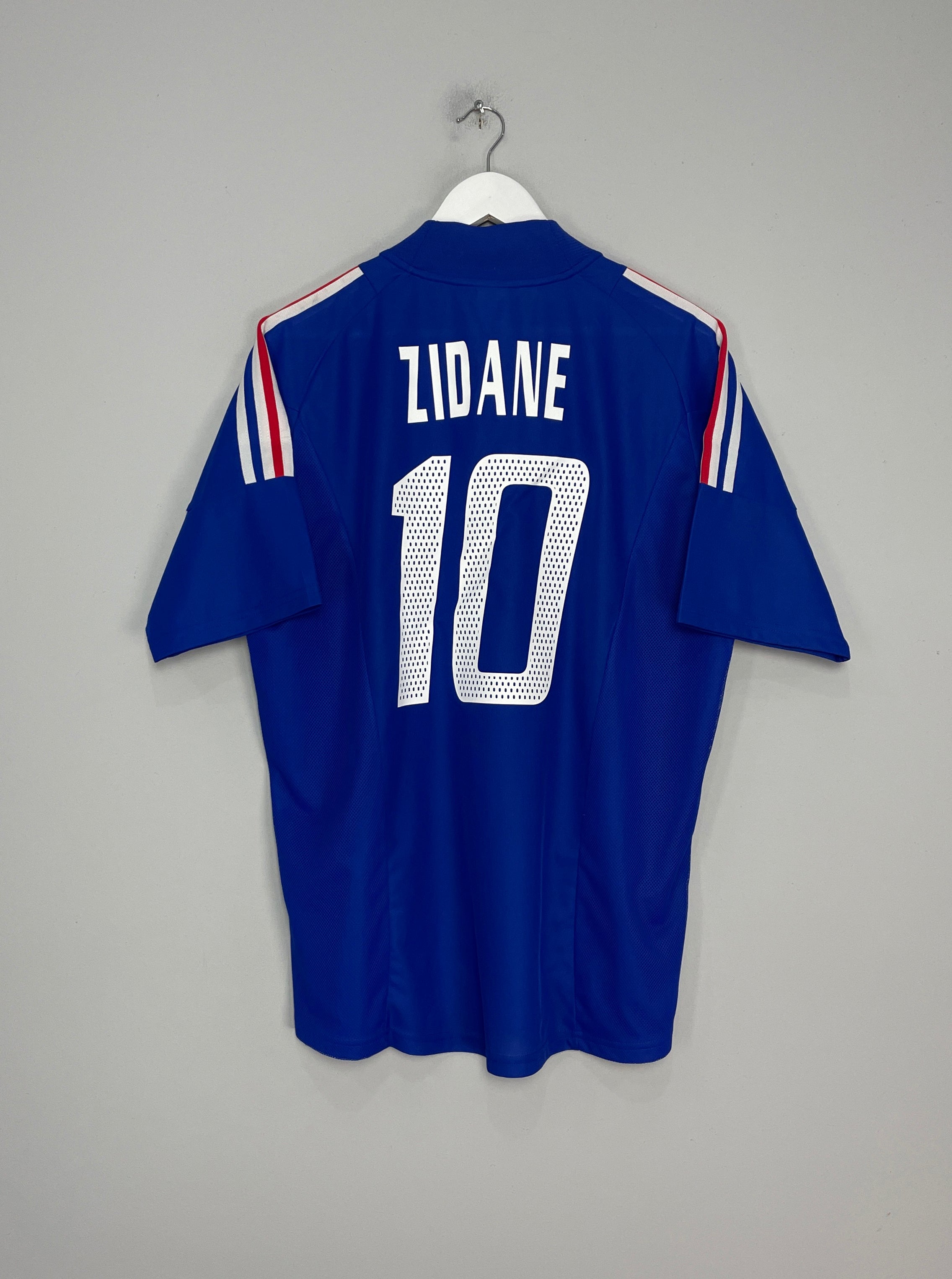 2002/04 FRANCE ZIDANE #10 HOME SHIRT (L) ADIDAS