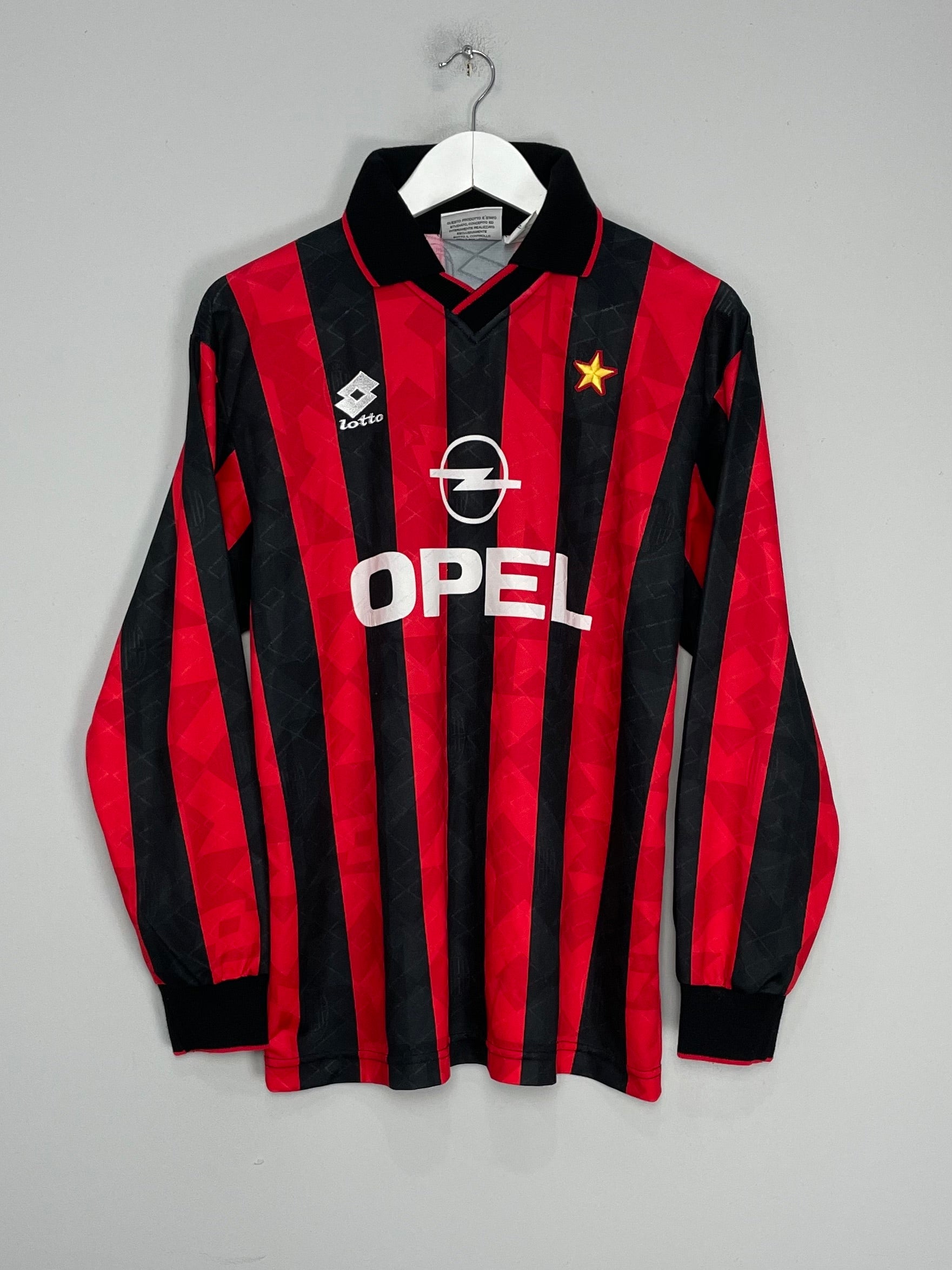 1994/95 AC MILAN L/S HOME SHIRT (M) LOTTO