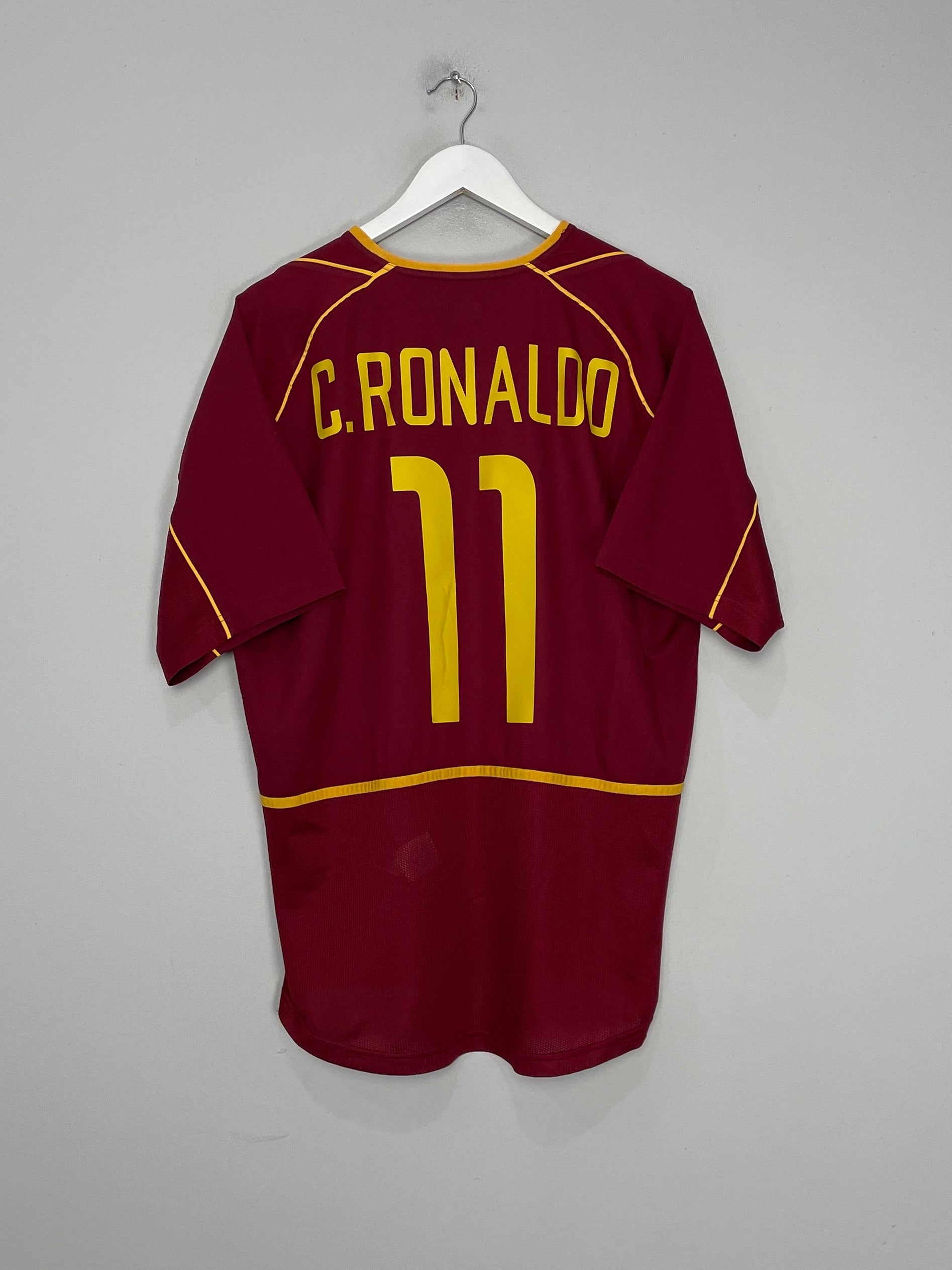 2002/04 PORTUGAL C.RONALDO #11 HOME SHIRT (L) NIKE