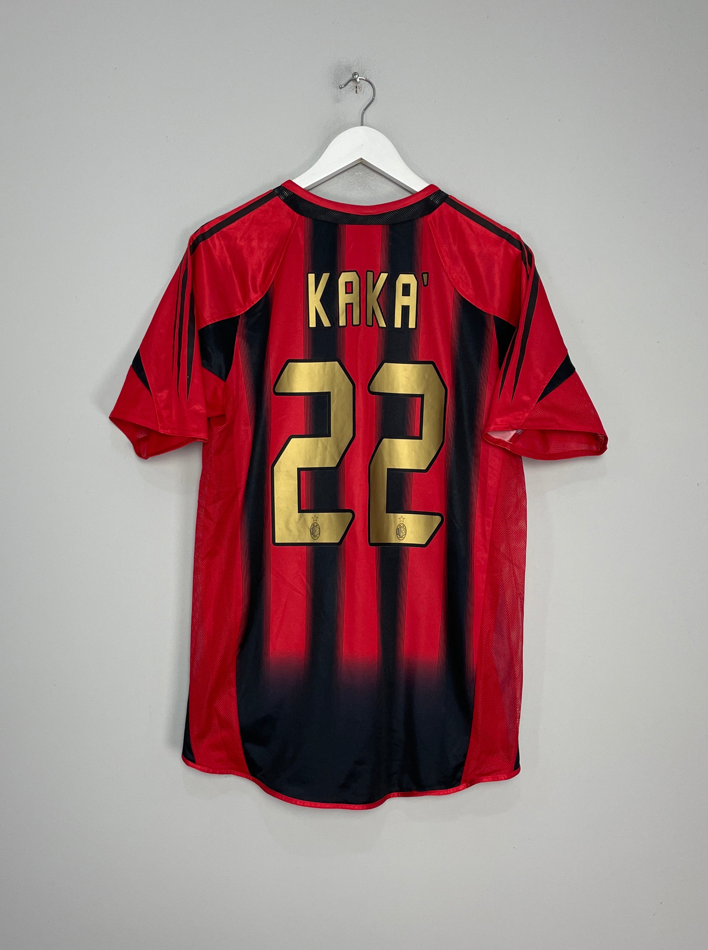 2004/05 AC MILAN KAKA #22 *PLAYER ISSUE* HOME SHIRT (L) ADIDAS