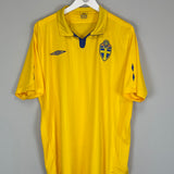 2009/10 SWEDEN HOME SHIRT (XL) UMBRO