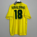 1994/96 BRAZIL RONALDINHO #18 *BNWT* HOME SHIRT (XL) UMBRO