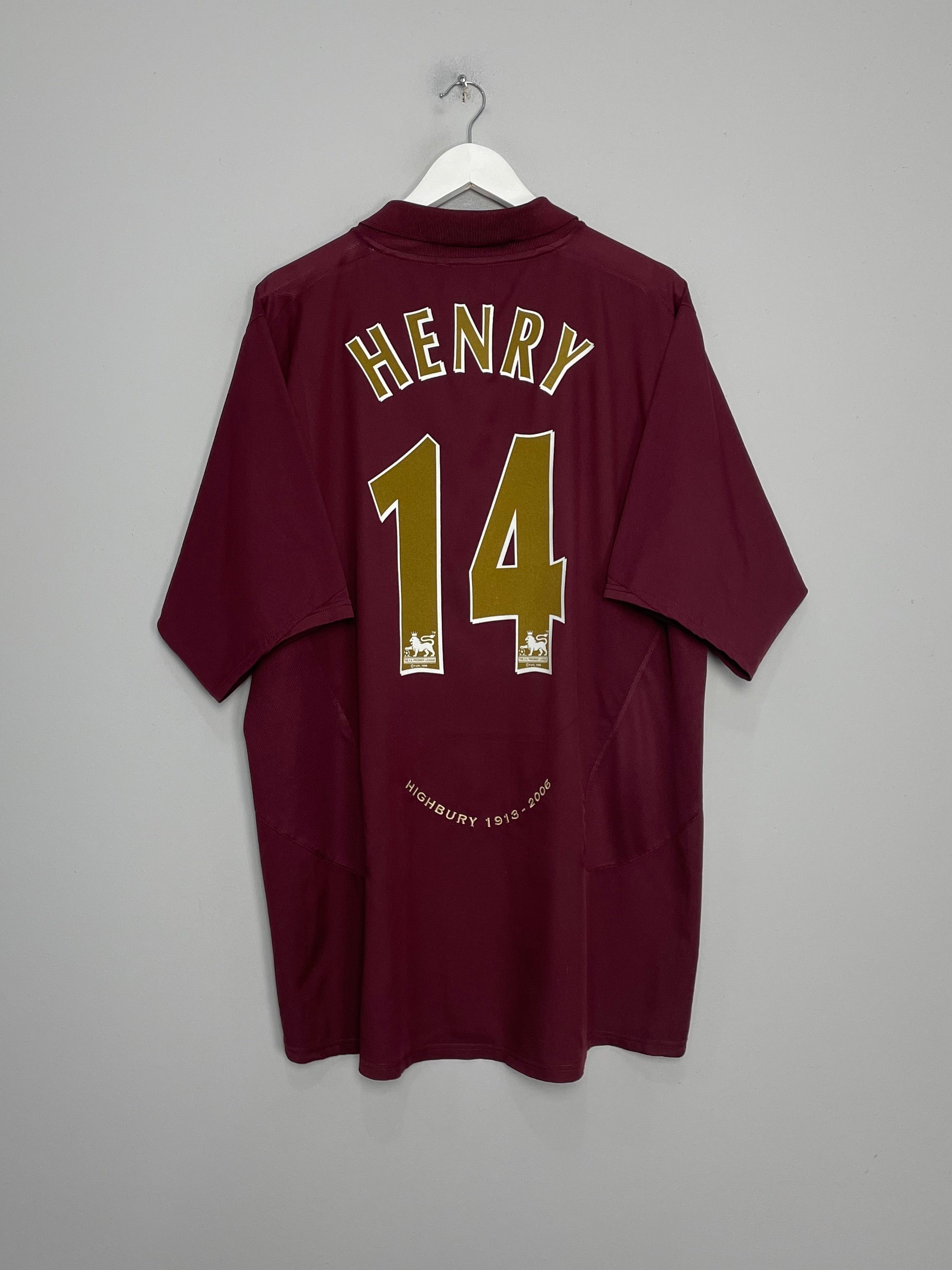 2005/06 ARSENAL HENRY #14 HOME SHIRT (XXL) NIKE