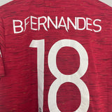 2020/21 MANCHESTER UNITED FERNANDES #18 HOME SHIRT (L) ADIDAS