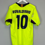 2005/06 BARCELONA RONALDINHO #10 AWAY SHIRT (M) NIKE