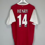 2006/08 ARSENAL HENRY #14 HOME SHIRT (XL) NIKE