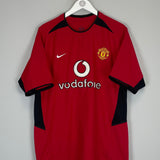 2002/04 MANCHESTER UNITED KEANE #16 HOME SHIRT (M) NIKE