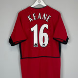 2002/04 MANCHESTER UNITED KEANE #16 HOME SHIRT (M) NIKE