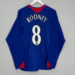 2005/06 MANCHESTER UNITED ROONEY #8 L/S AWAY SHIRT (M) NIKE