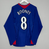 2005/06 MANCHESTER UNITED ROONEY #8 L/S AWAY SHIRT (M) NIKE