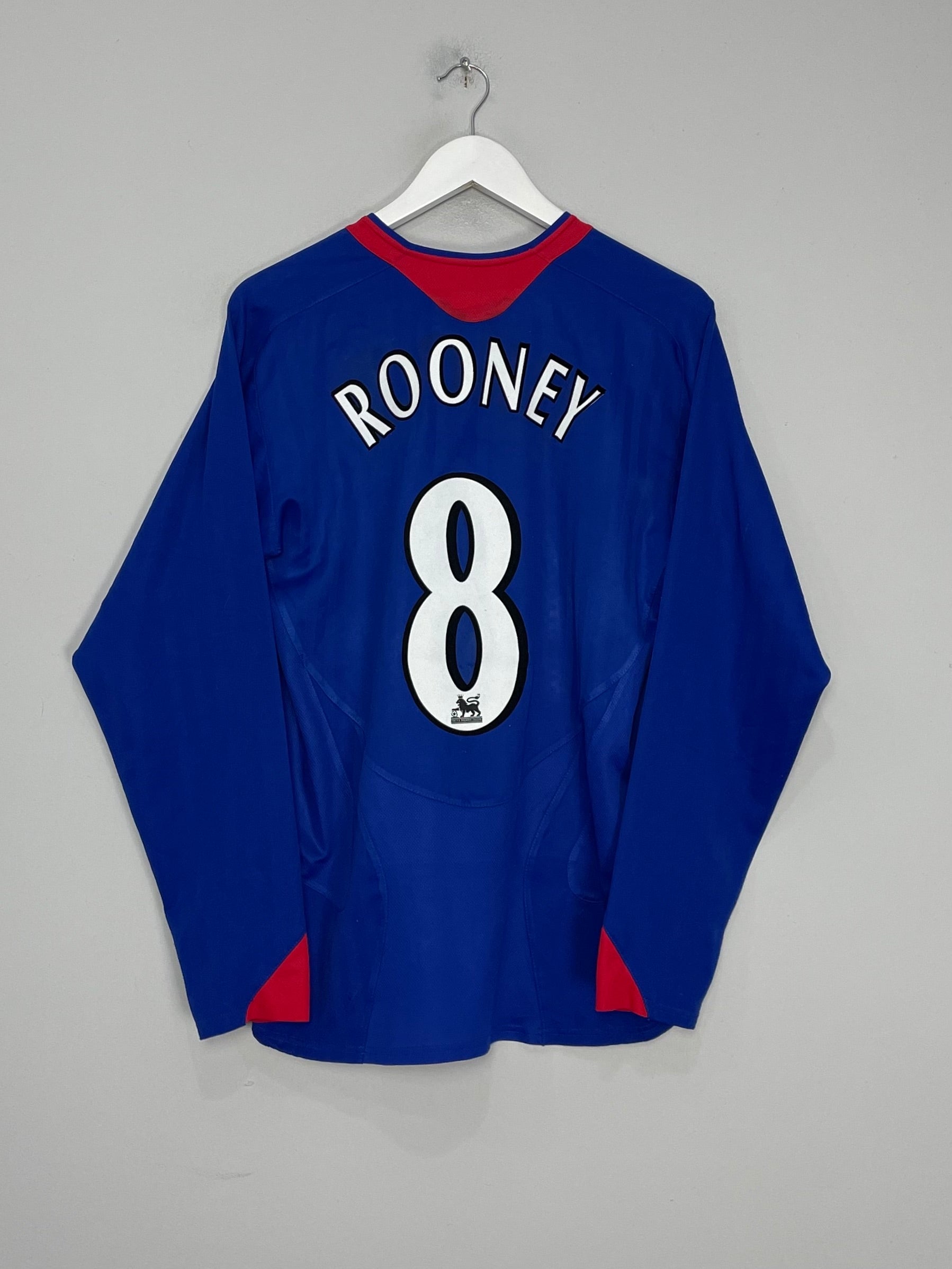 2005/06 MANCHESTER UNITED ROONEY #8 L/S AWAY SHIRT (M) NIKE