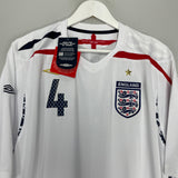 2007/09 ENGLAND GERRARD #4 *BNWT* HOME SHIRT (XXL) UMBRO