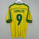 1998/00 BRAZIL RONALDO #9 HOME SHIRT (L) NIKE