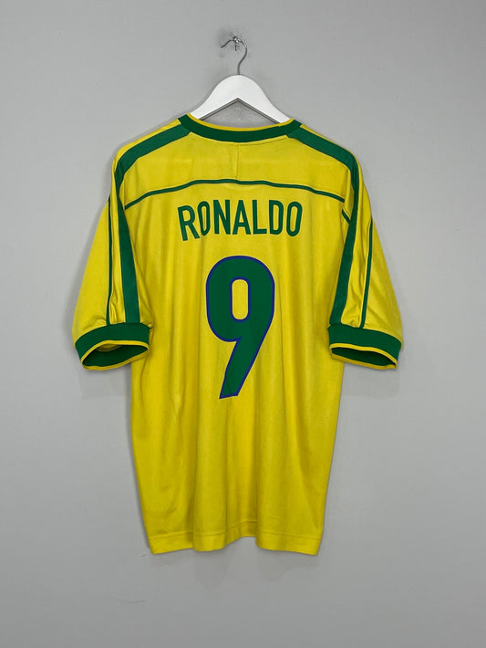 1998/00 BRAZIL RONALDO #9 HOME SHIRT (L) NIKE