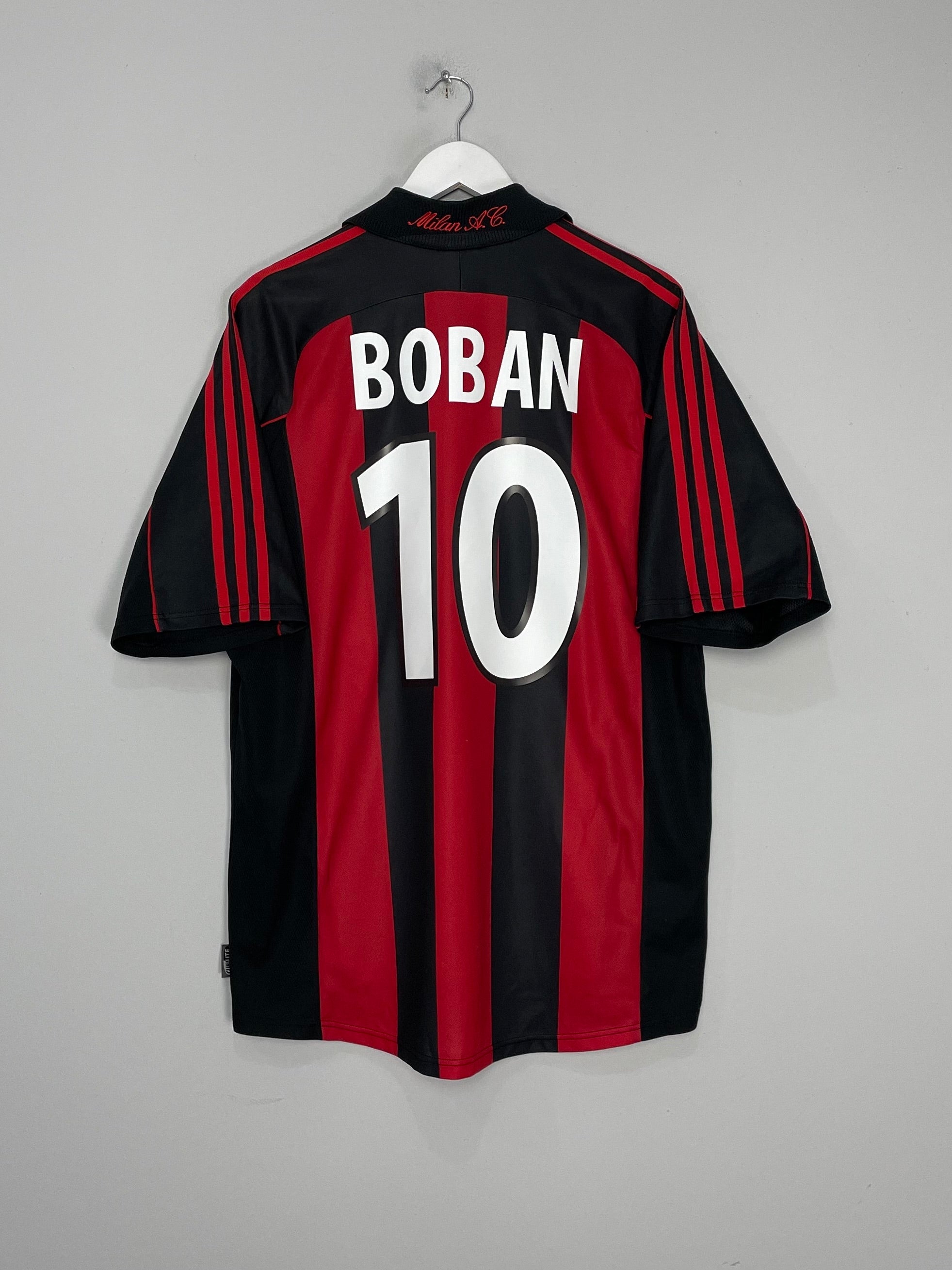 1998/00 AC MILAN BOBAN #10 HOME SHIRT (XL) ADIDAS