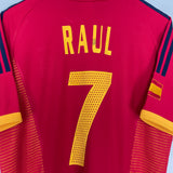 2002/04 SPAIN RAUL #7 HOME SHIRT (M) ADIDAS