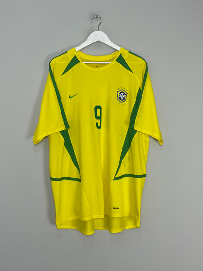 2002/04 BRAZIL RONALDO #9 HOME SHIRT (XL) NIKE