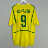 2002/04 BRAZIL RONALDO #9 HOME SHIRT (XL) NIKE