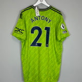 2022/23 MANCHESTER UNITED ANTONY #21 *BNWT* AUTHENTIC THIRD SHIRT (XXL) ADIDAS