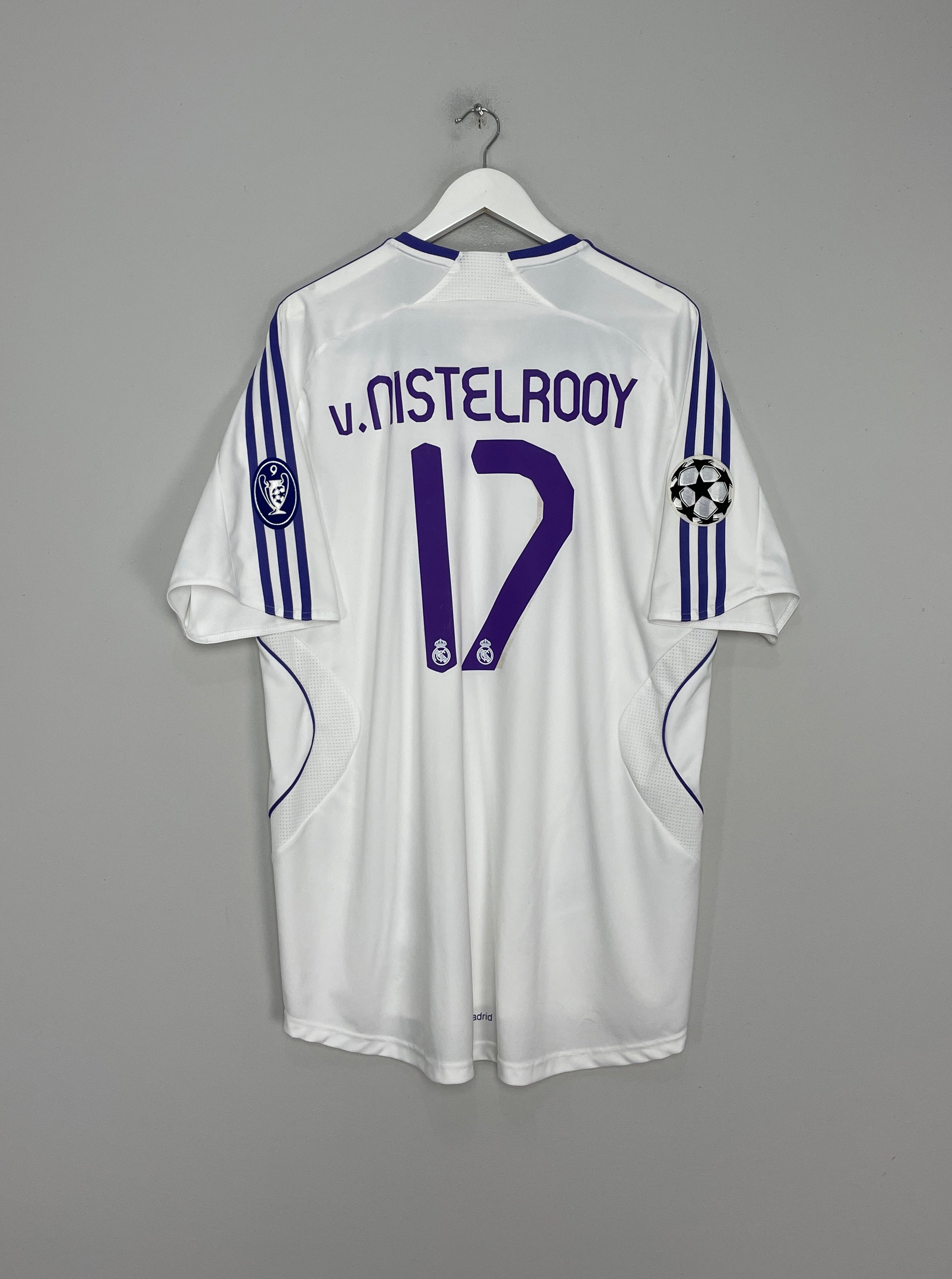 2007/08 REAL MADRID V.NISTELROOY #17 C/L HOME SHIRT (XL) ADIDAS