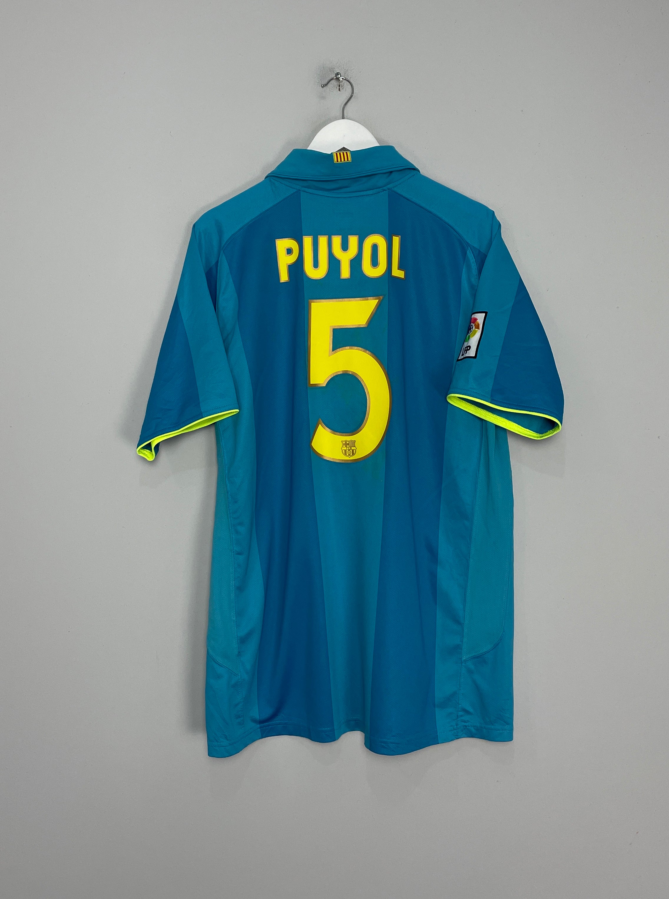 2007/09 BARCELONA PUYOL #5 AWAY SHIRT (XL) NIKE