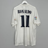 2002/03 REAL MADRID RONALDO #11 *CENTENARY* HOME SHIRT (XL) ADIDAS