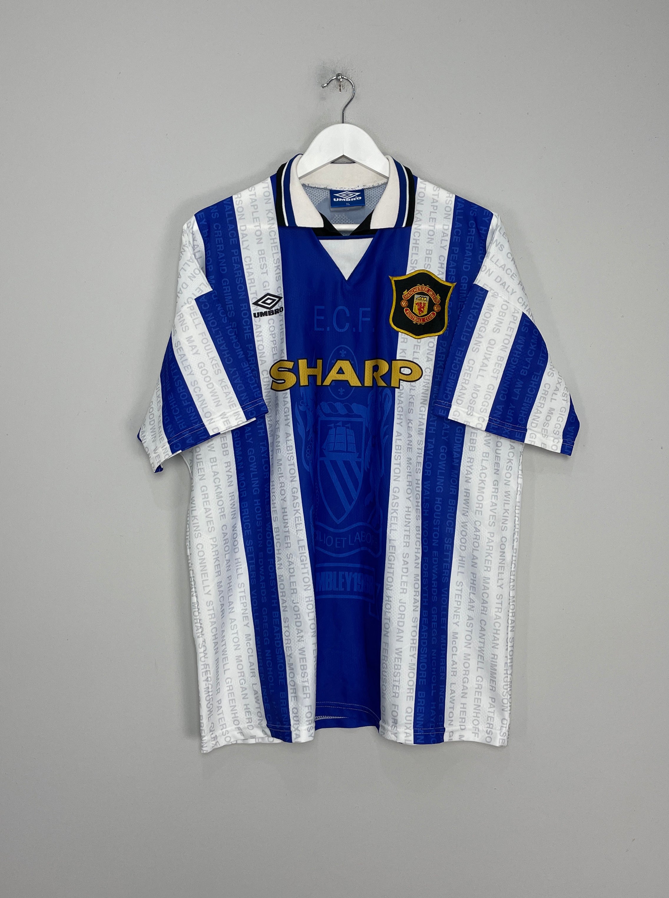 1994/96 MANCHESTER UNITED THIRD SHIRT (XL) UMBRO