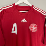 2010 DENMARK AGGER #5 *PLAYER ISSUE* BNWT HOME SHIRT (XL) ADIDAS