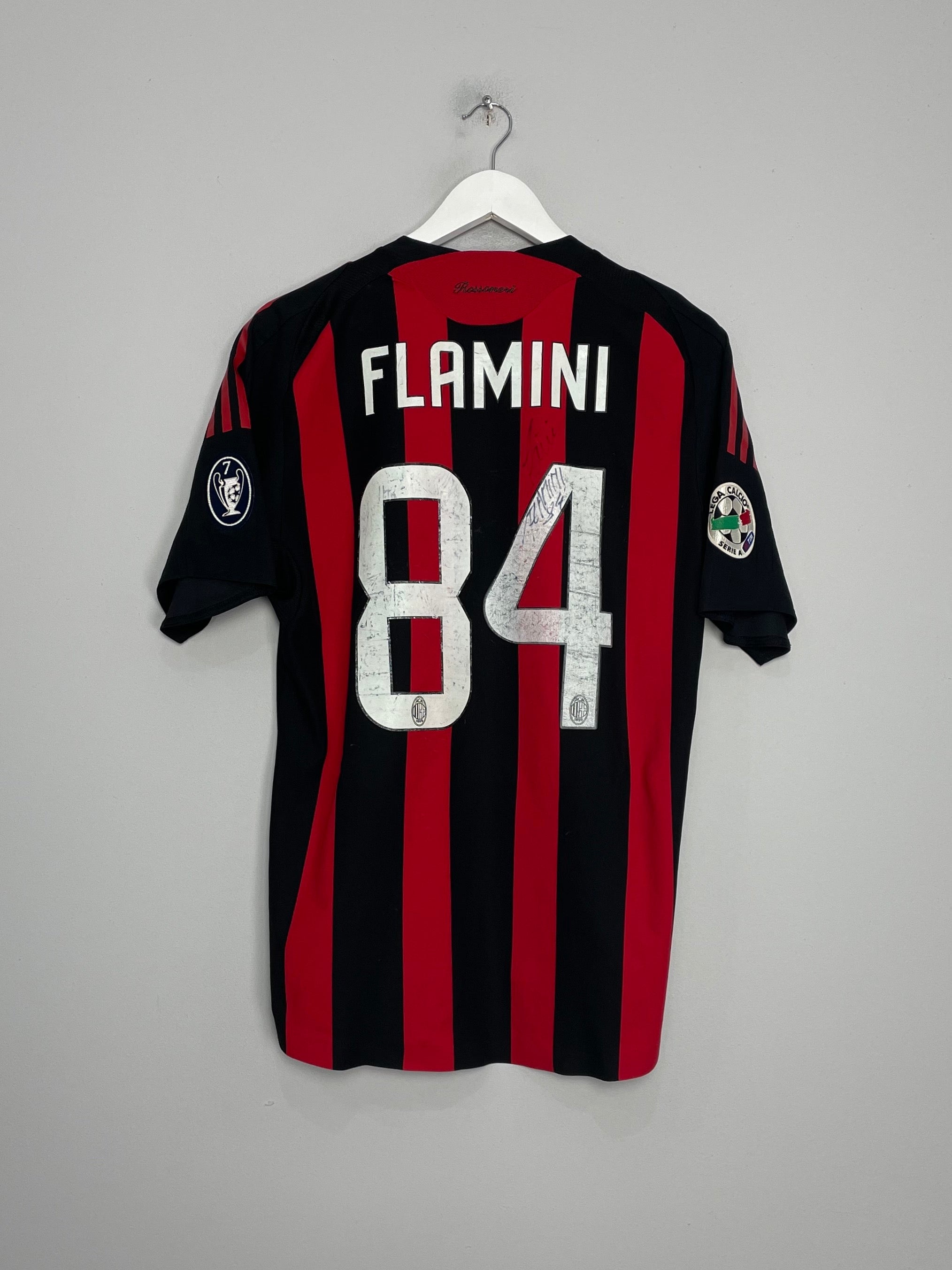 2008/09 AC MILAN FLAMINI #84 *SIGNED* PLAYER ISSUE HOME SHIRT (S) ADIDAS