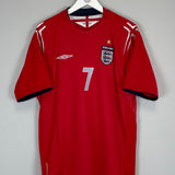 2004/06 ENGLAND BECKHAM #7 AWAY SHIRT (XL) UMBRO