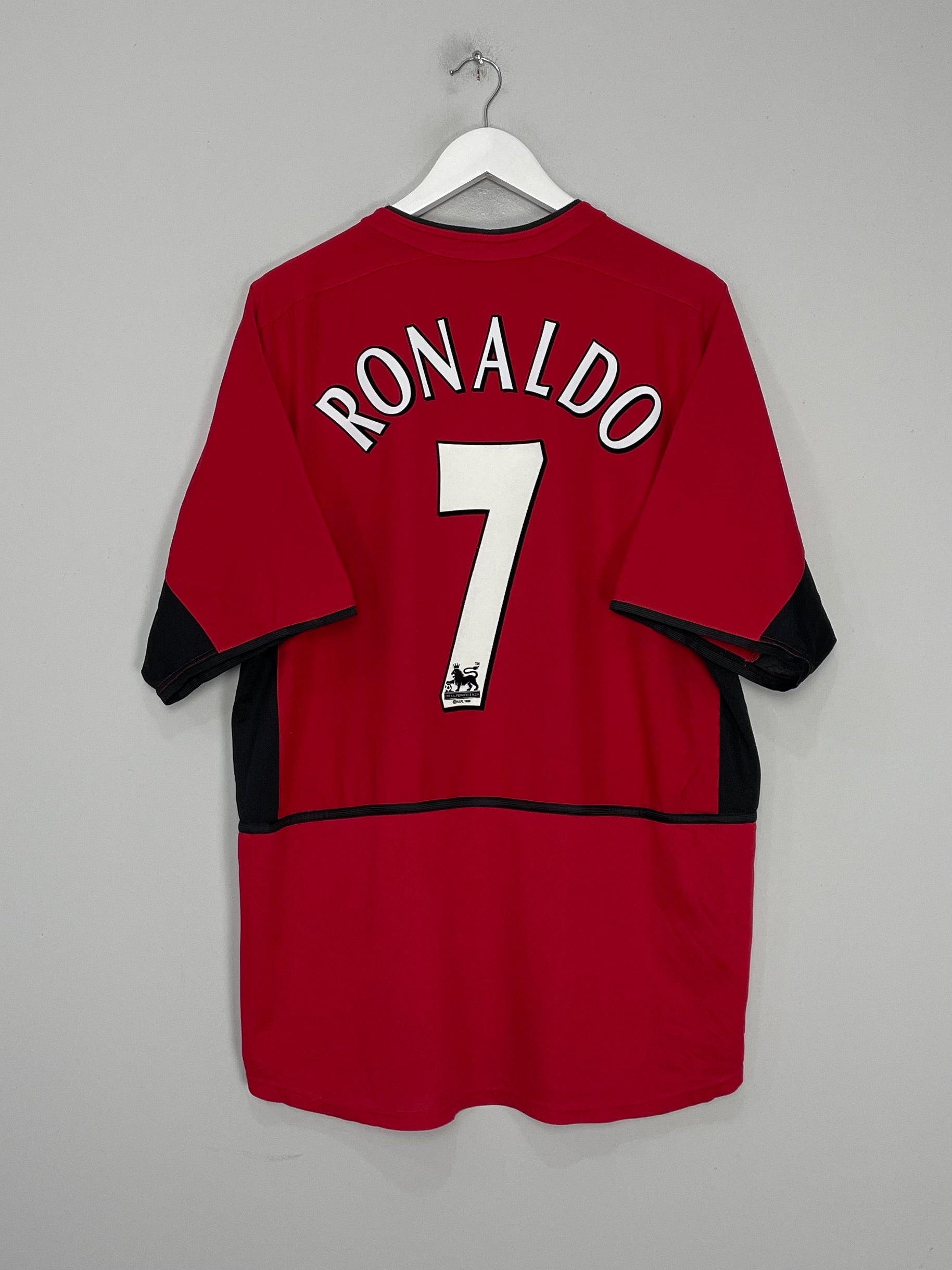 2002/04 MANCHESTER UNITED RONALDO #7 HOME SHIRT (XL) NIKE