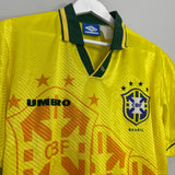 1994/96 BRAZIL HOME SHIRT (M) UMBRO