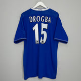 2003/04 CHELSEA DROGBA #15 HOME SHIRT (XL) UMBRO