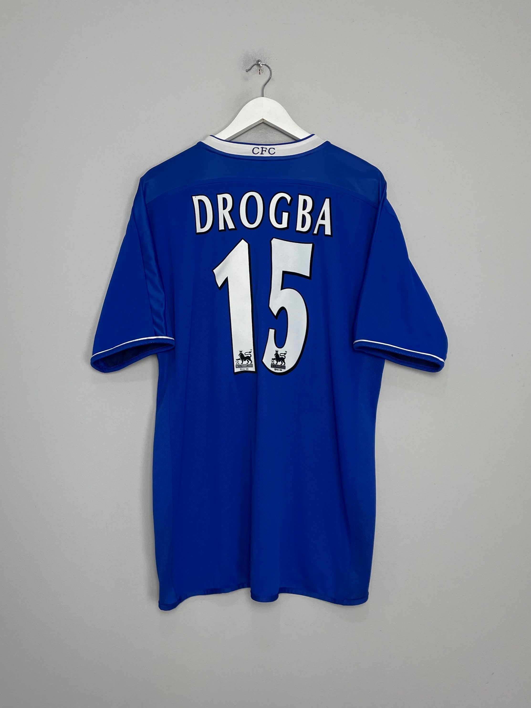 2003/04 CHELSEA DROGBA #15 HOME SHIRT (XL) UMBRO