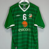 2003/04 IRELAND KEANE #6 HOME SHIRT (L) UMBRO