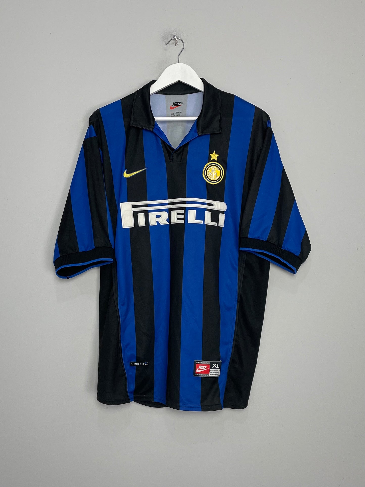 1998/99 INTER MILAN RONALDO #9 HOME SHIRT (XL) NIKE