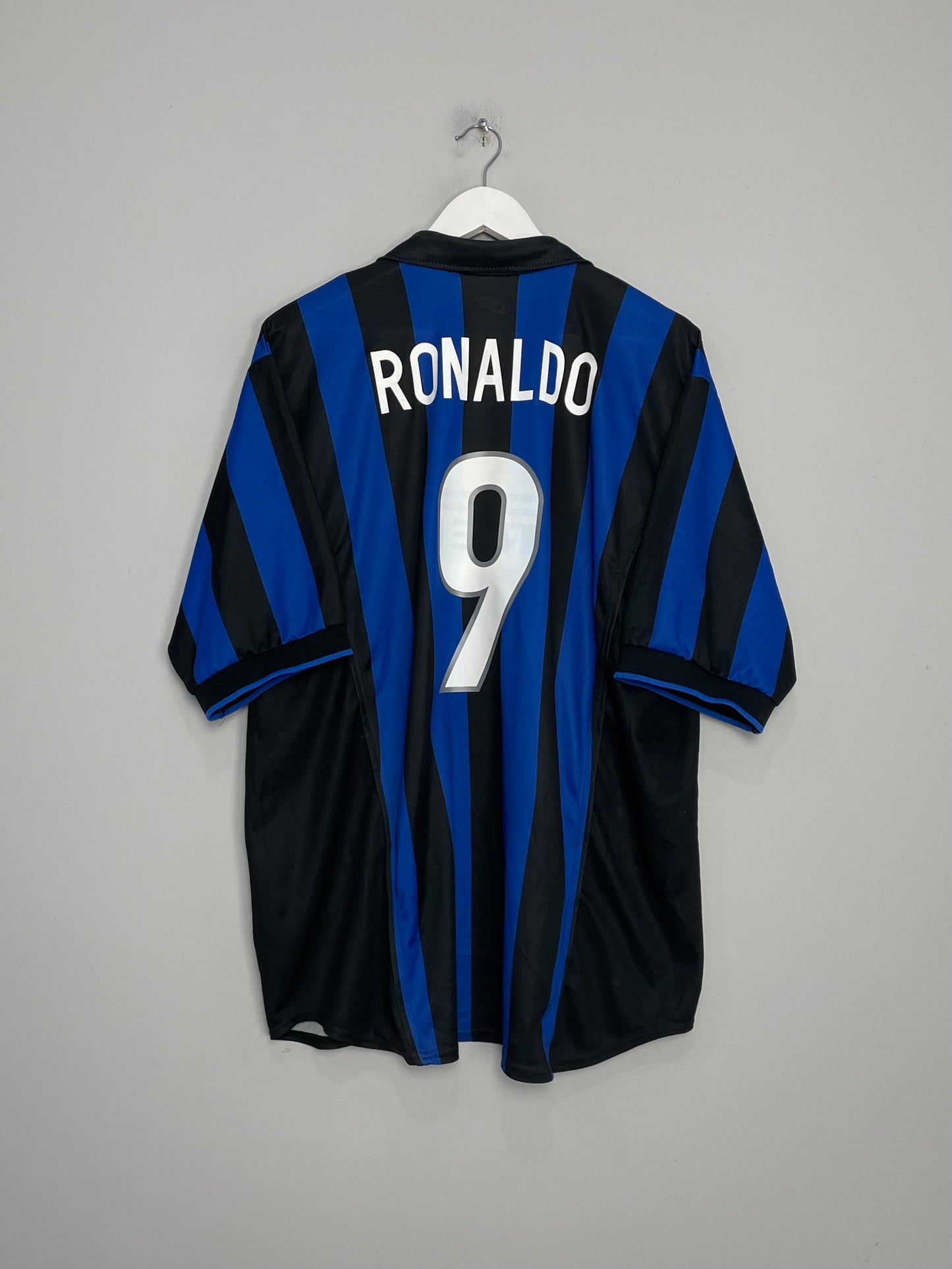 1998/99 INTER MILAN RONALDO #9 HOME SHIRT (XL) NIKE