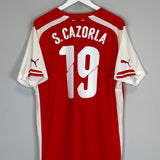 2014/15 ARSENAL S.CAZORLA #19 HOME SHIRT (XL) PUMA