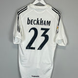 2004/05 REAL MADRID BECKHAM #23 HOME SHIRT (M) ADIDAS