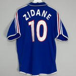 2000/02 FRANCE ZIDANE #10 HOME SHIRT (L) ADIDAS