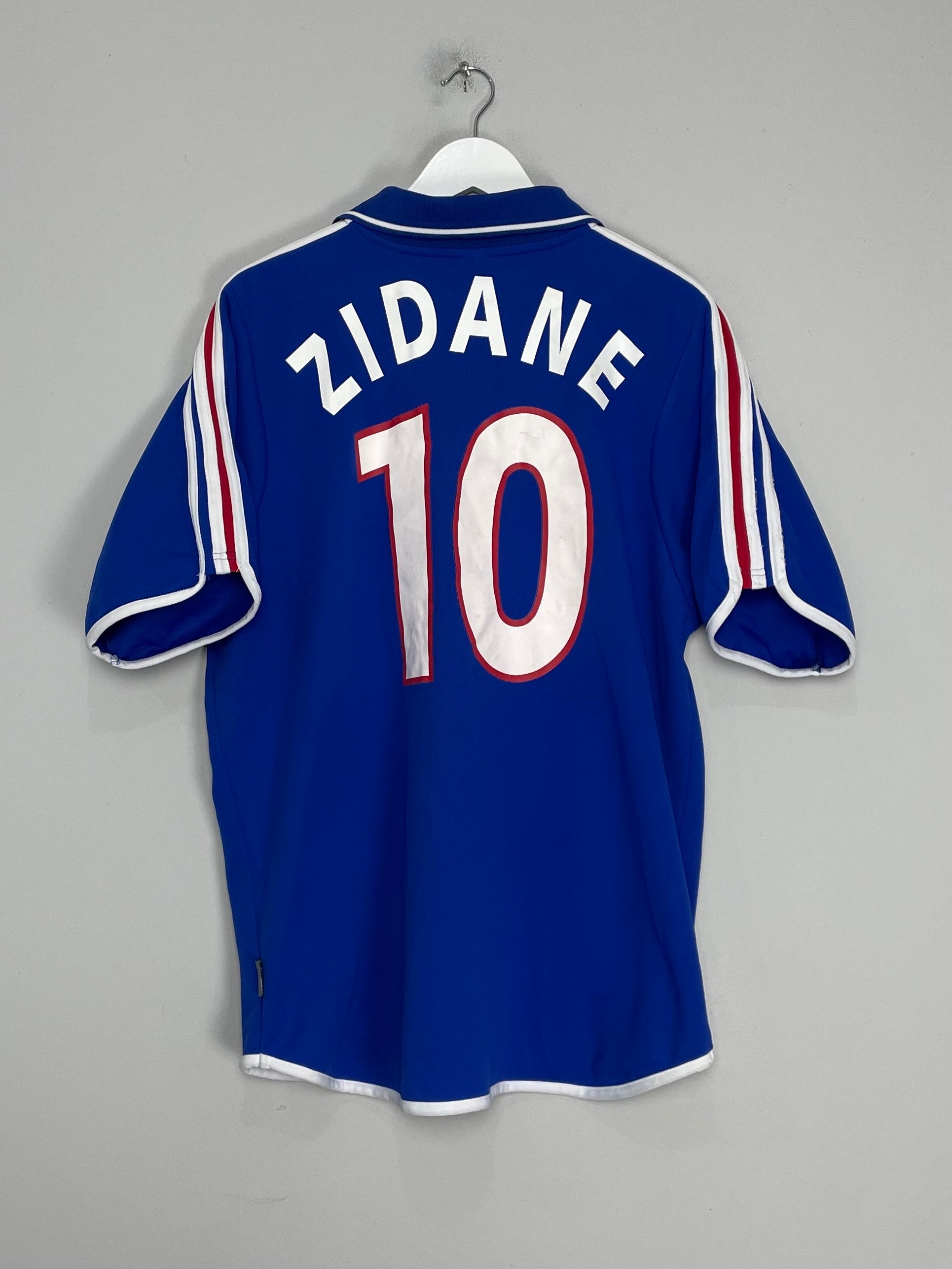 2000/02 FRANCE ZIDANE #10 HOME SHIRT (L) ADIDAS