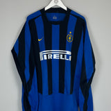 2003/04 INTER MILAN VIERI #32 L/S HOME SHIRT (XXL) NIKE