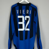 2003/04 INTER MILAN VIERI #32 L/S HOME SHIRT (XXL) NIKE