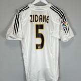 2004/05 REAL MADRID ZIDANE #5 HOME SHIRT (S) ADIDAS