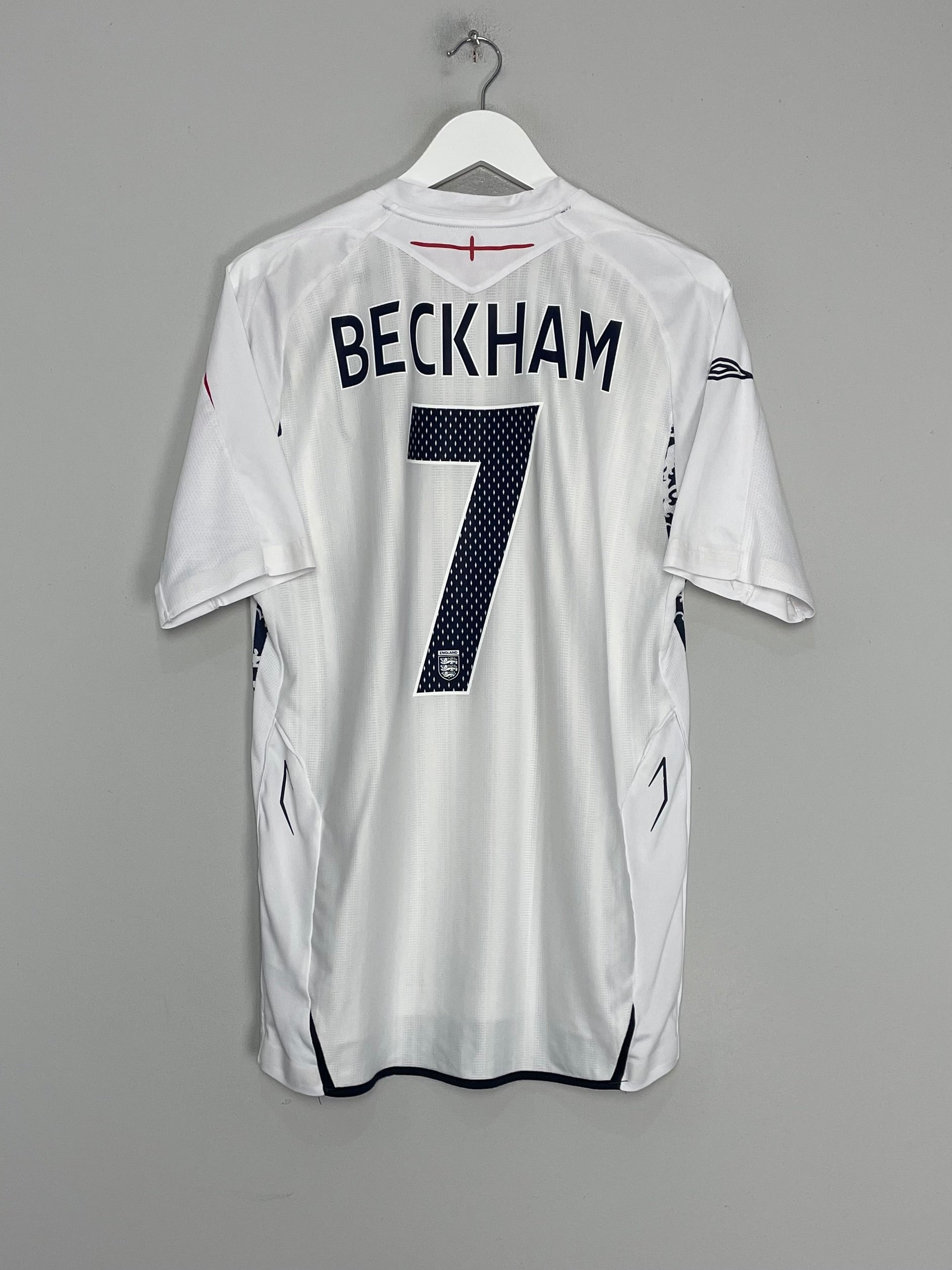 2007/09 ENGLAND BECKHAM #7 HOME SHIRT (L) UMBRO