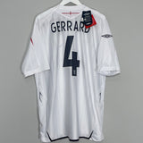 2007/09 ENGLAND GERRARD #4 *BNWT* HOME SHIRT (XXL) UMBRO