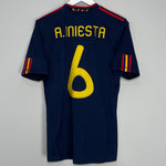 2010/11 SPAIN A.INIESTA #6 AWAY SHIRT (S) ADIDAS